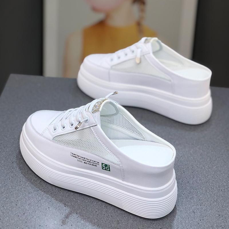 Surface Platform Heel-free Lazy Stylish And Lightweight White Shoes