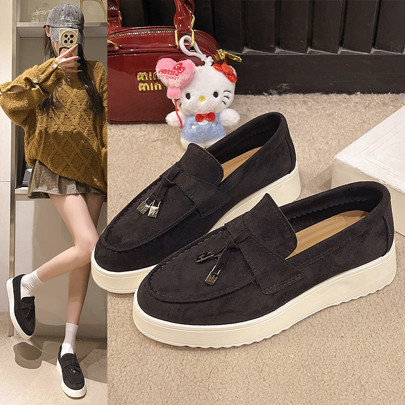 Rubber Platform Peas Oversized Shoes