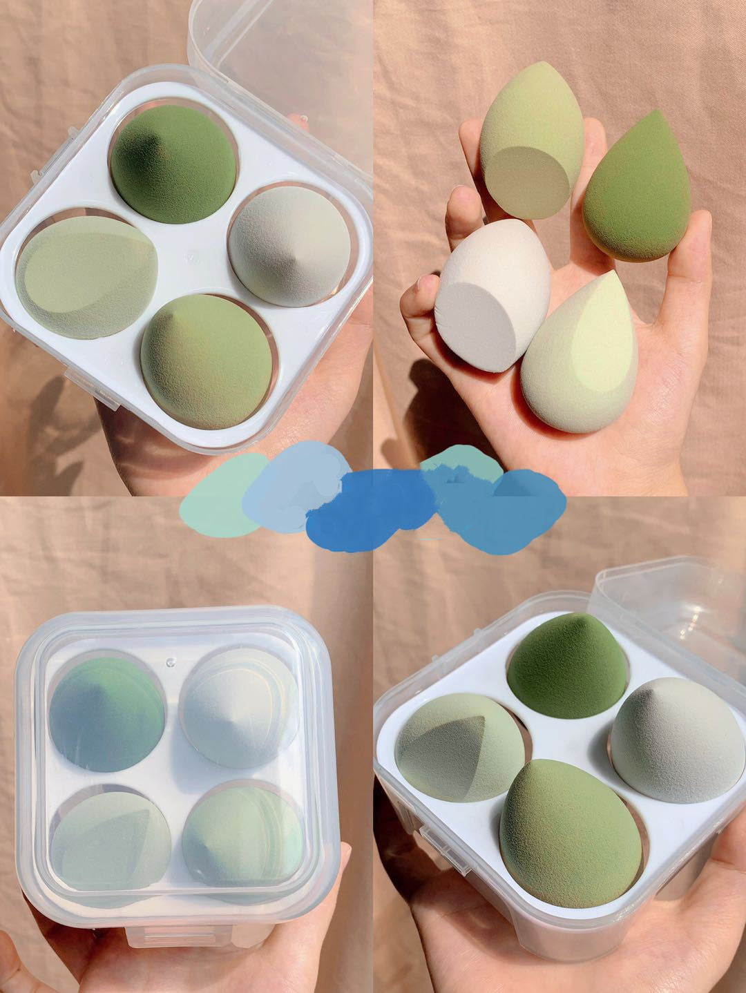 Makeup egg box for women's