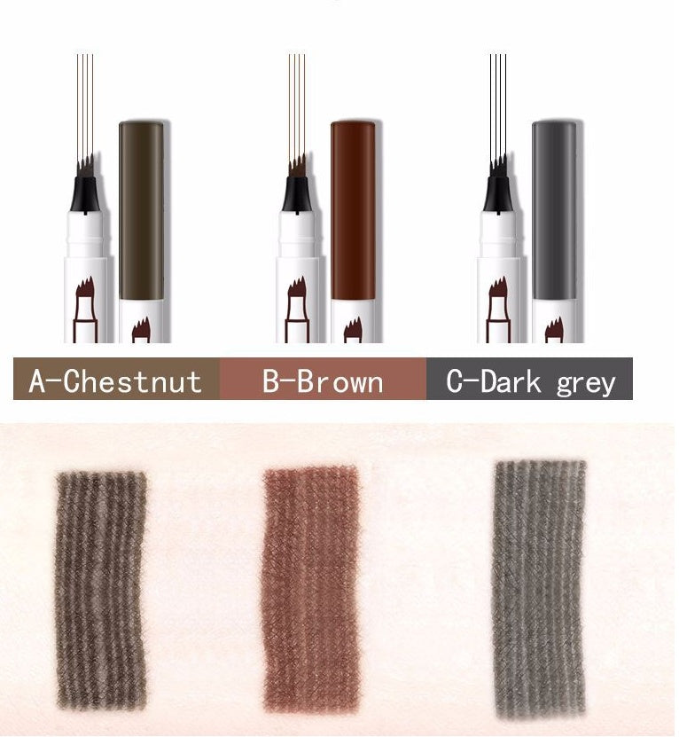 Waterproof Natural Eyebrow Pen Four-claw Eye Brow Tint Fork