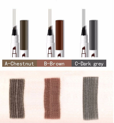 Waterproof Natural Eyebrow Pen Four-claw Eye Brow Tint Fork