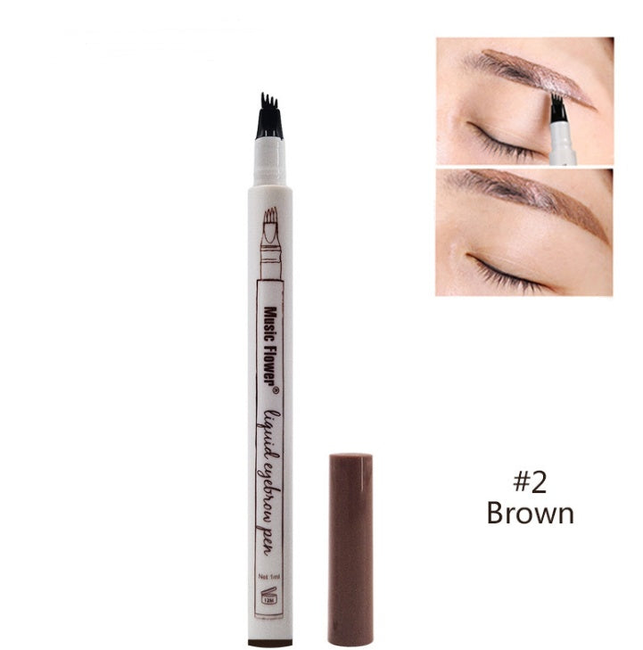 Waterproof Natural Eyebrow Pen Four-claw Eye Brow Tint Fork