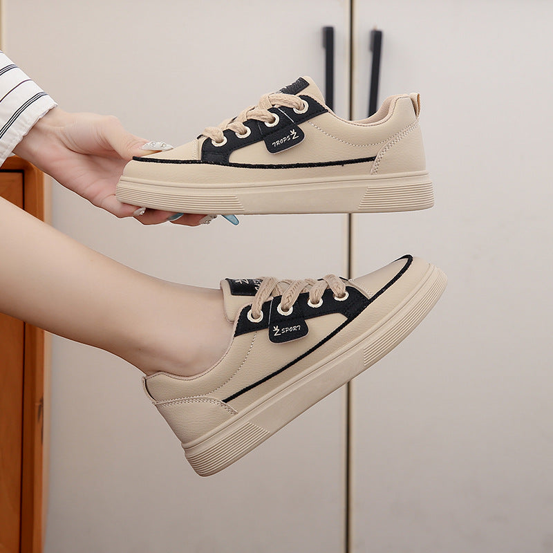 Women's Korean-style Comfortable White Platform Sneakers