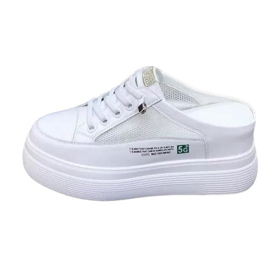 Surface Platform Heel-free Lazy Stylish And Lightweight White Shoes