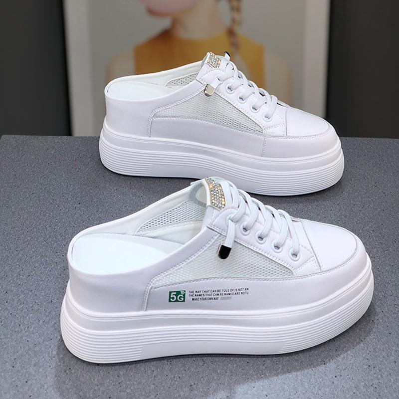 Surface Platform Heel-free Lazy Stylish And Lightweight White Shoes